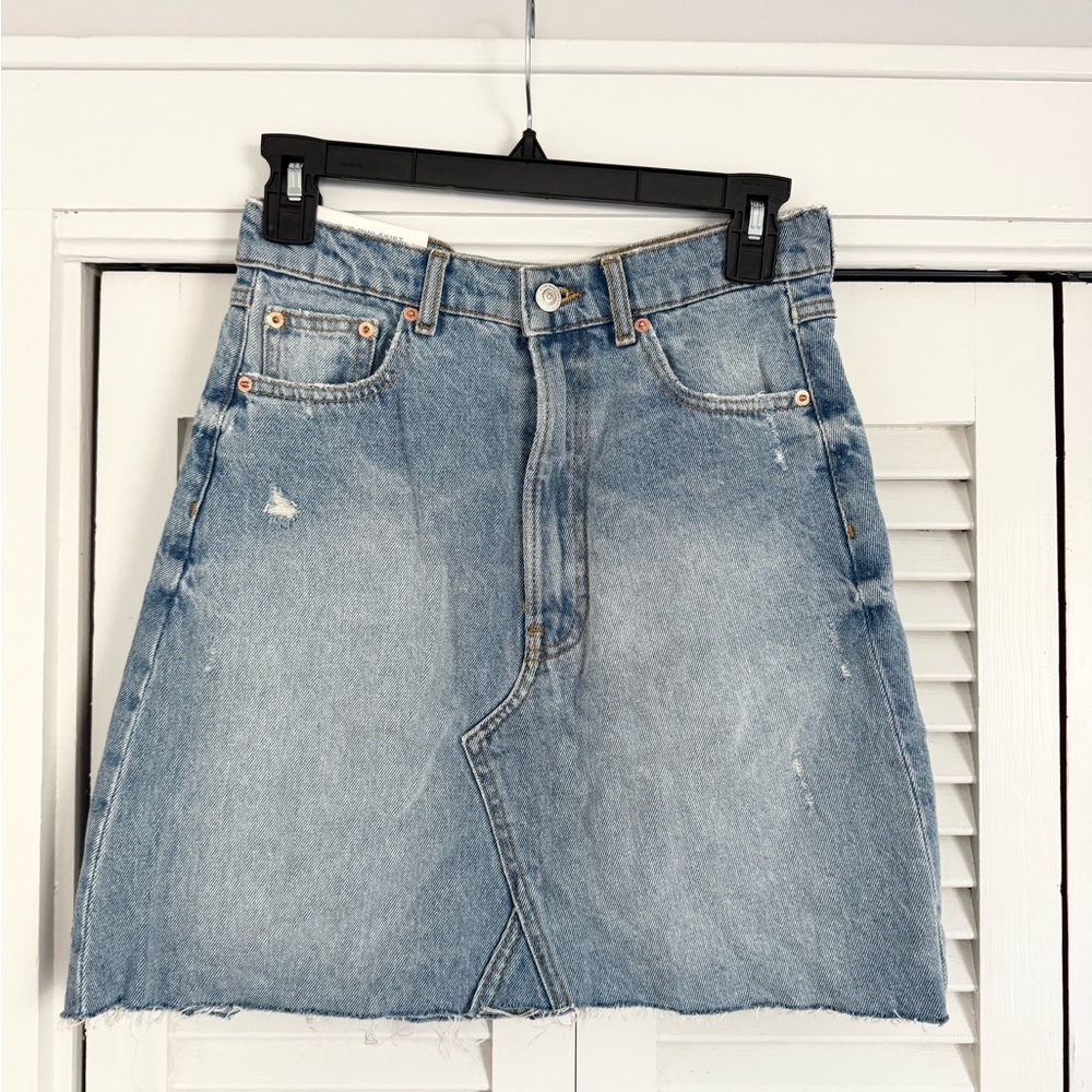 Zara Blue Denim Mini Skirt